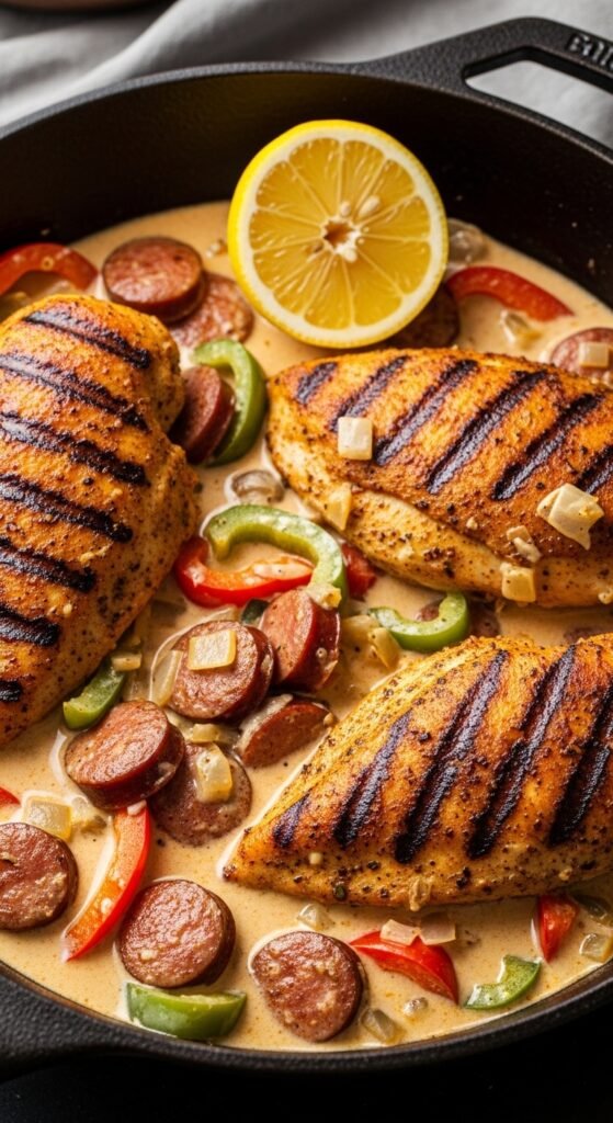 4. Mushroom and Thyme Creamy Lemon Chicken