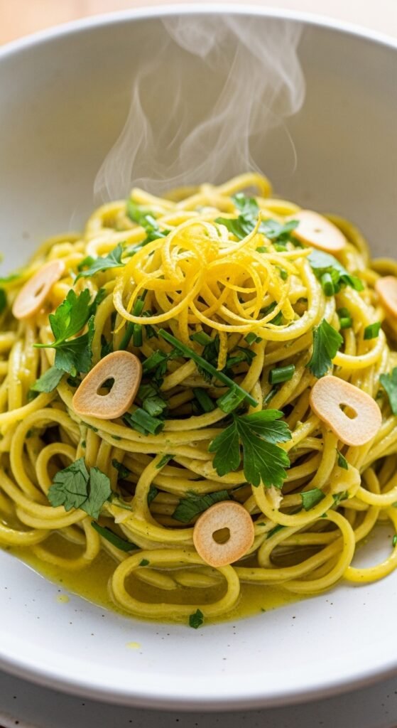 3. Mushroom and Thyme Garlic Butter Noodles