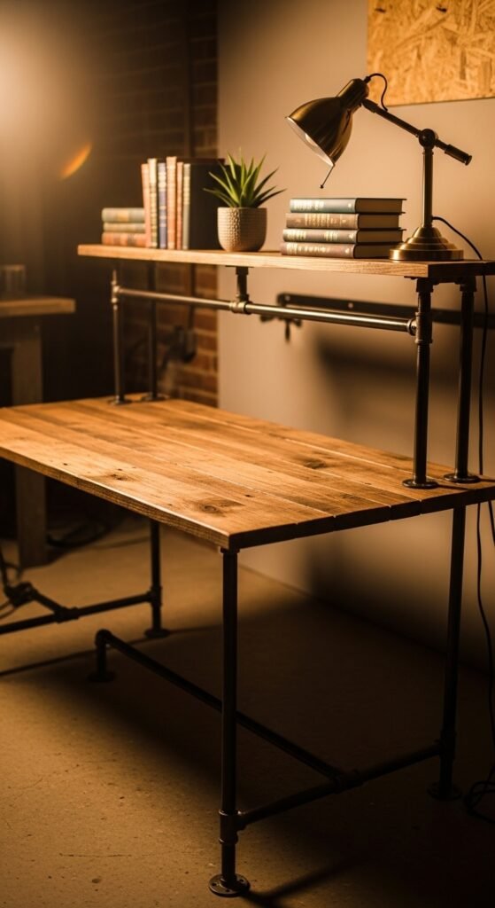 Idea #11: The Pipe Desk (Industrial & DIY)