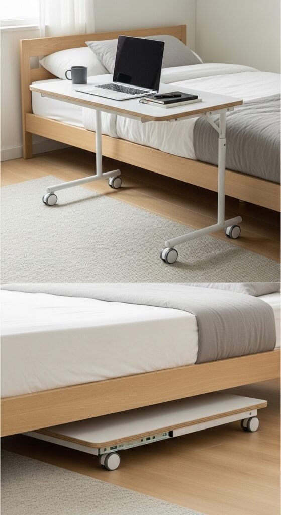 Idea #12: The Under-Bed Rolling Desk (For Extreme Minimalists)