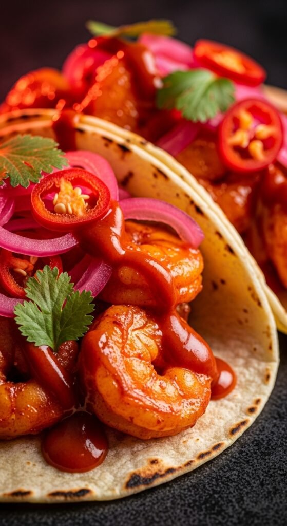 5. Spicy Sriracha Shrimp Tacos (For Heat Lovers)