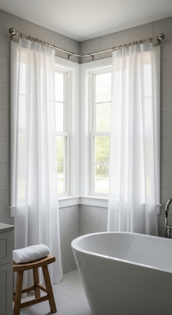 21. Metallic Silver Blackout Shades