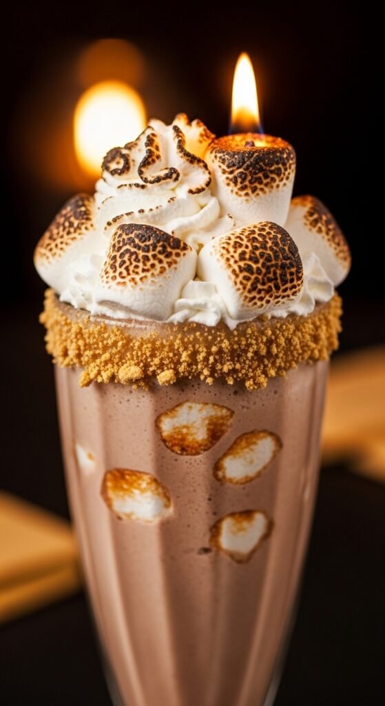 8. Toasted Marshmallow S’mores Milkshake