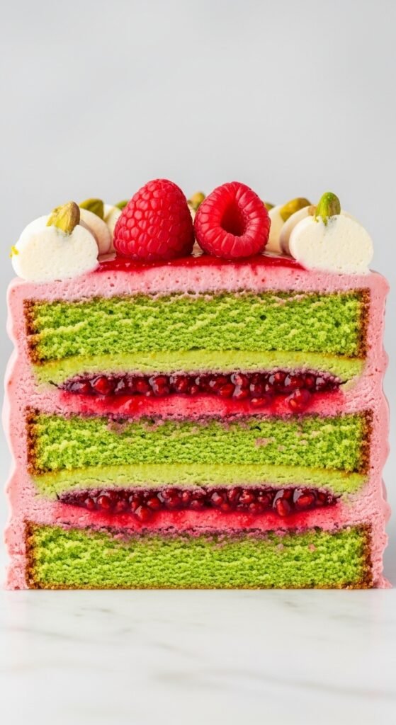 The Anatomy of the Perfect Pistachio Raspberry Cake