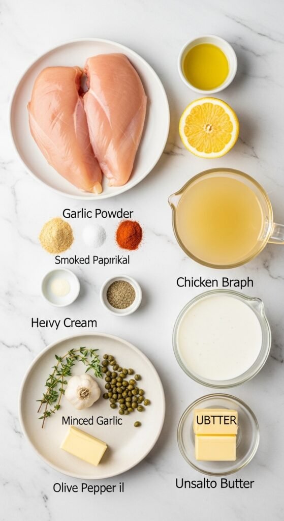 Essential Ingredients for the Best Creamy Lemon Chicken