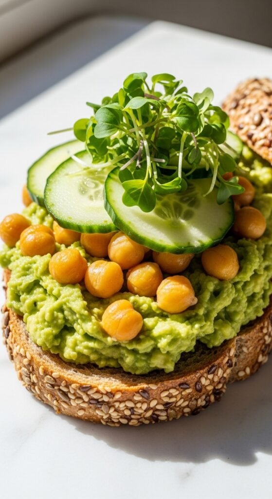 Recipe 2: Creamy Avocado & Chickpea Mash (Vegan Delight) Cold Sandwich Recipes