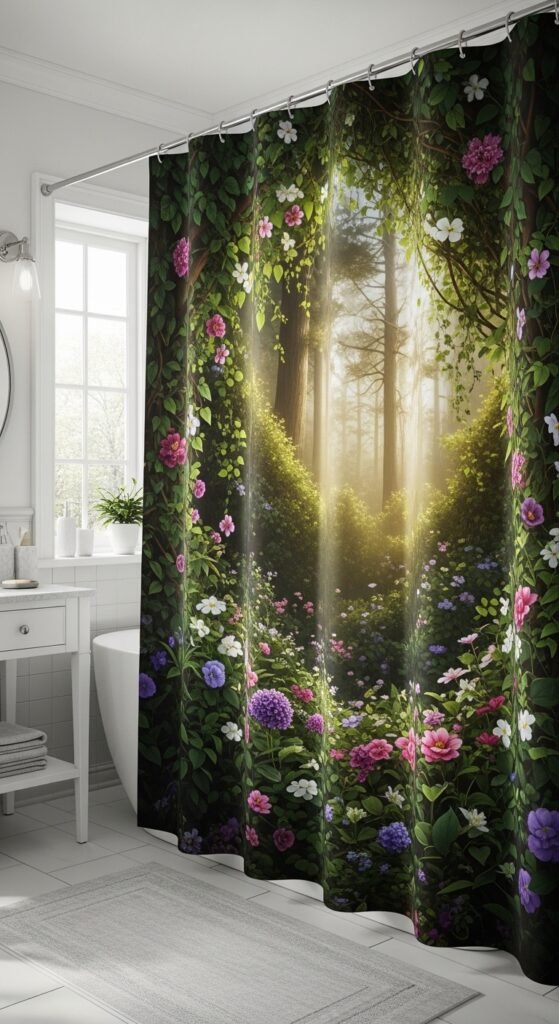 2. The Secret Garden Shower Curtain