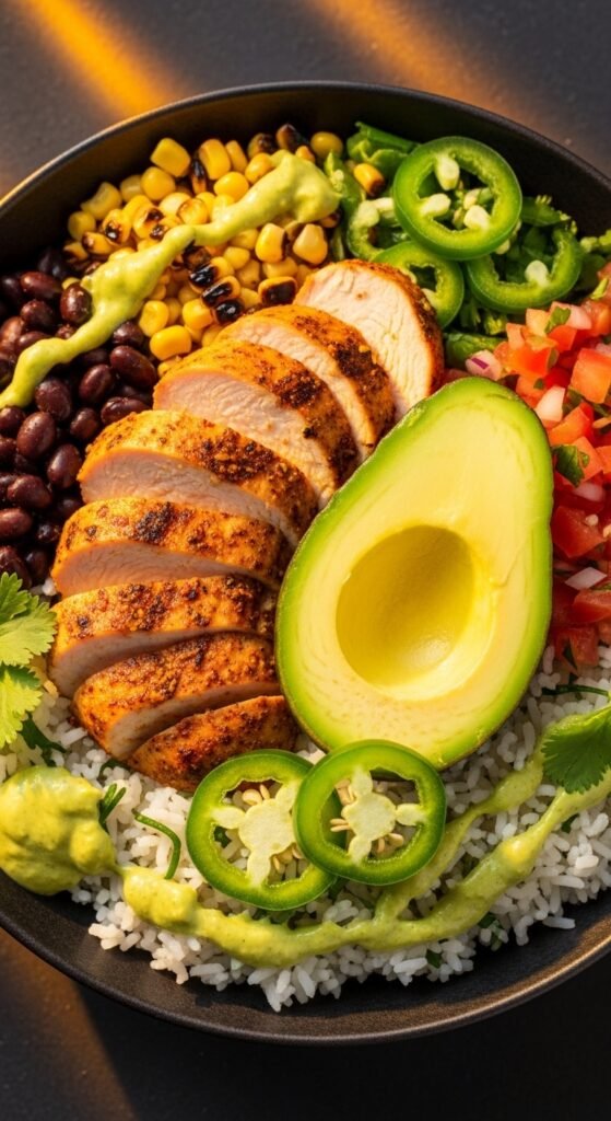 Idea #2: The Spicy Chicken & Avocado Fiesta Bowl
