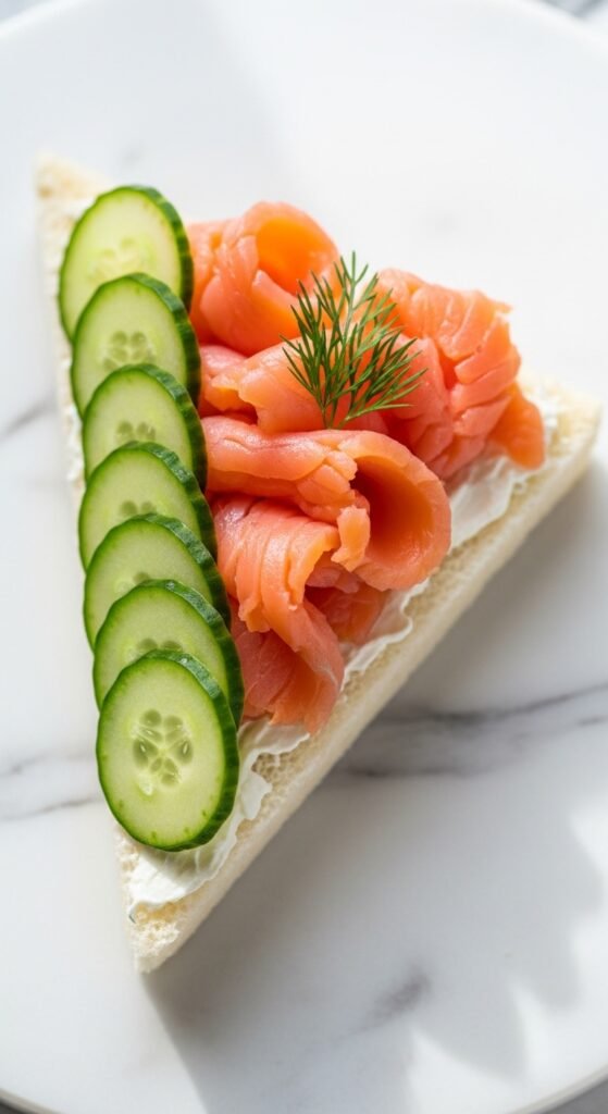 Recipe 3: Smoked Salmon & Cucumber Tea Sandwich