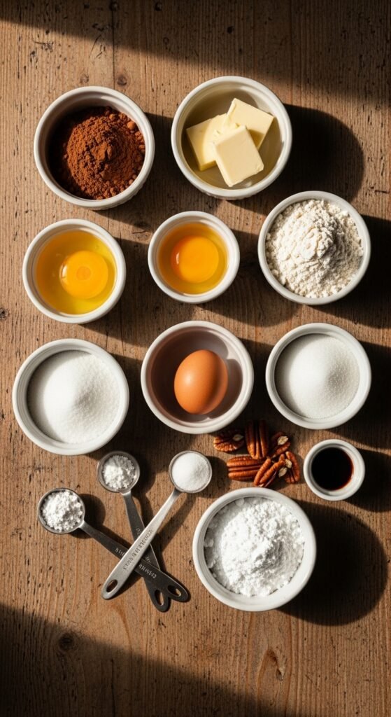 Ingredients for the Perfect Texas Chocolate Sheet Cake