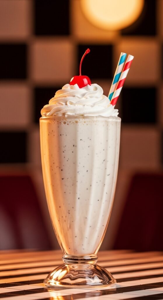 1. The Classic Diner Vanilla Bean Milkshake