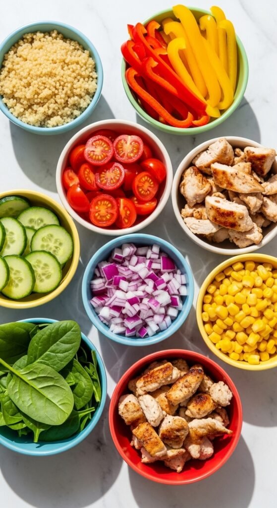 chicken quinoa bowl