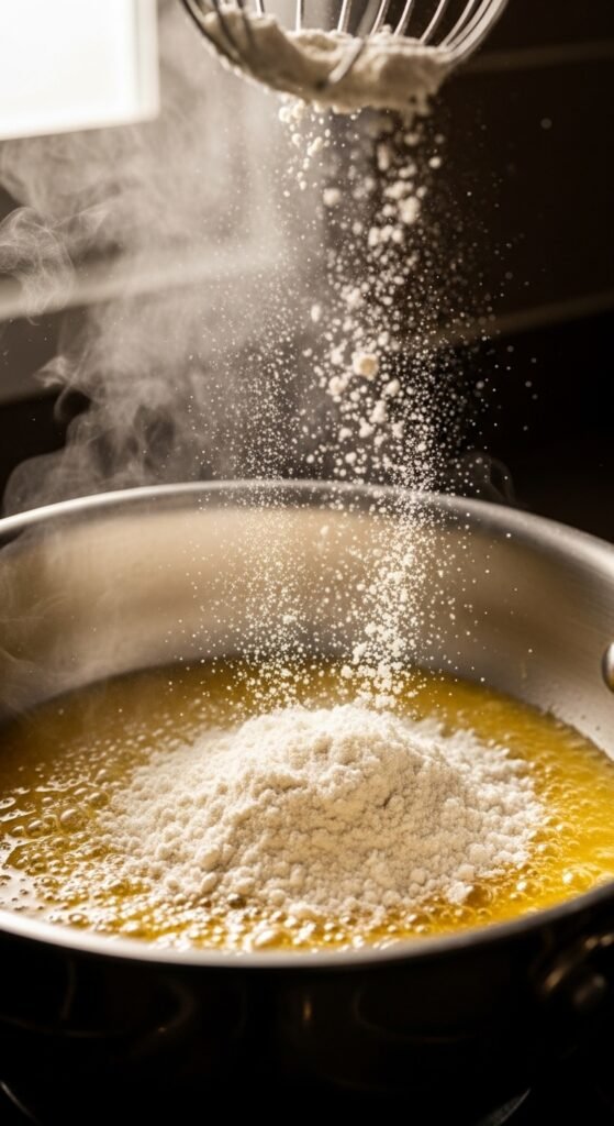 Step 2: Make the Roux (Butter + Flour)