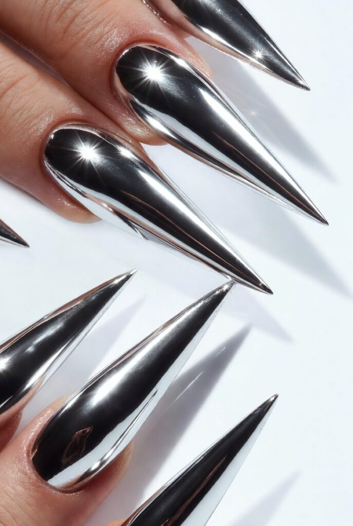 Chrome Mirror Stilettos