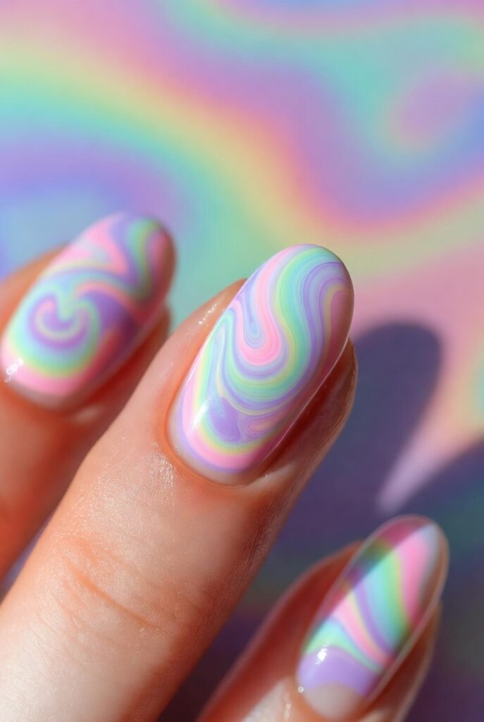 Pastel Rainbow Swirls