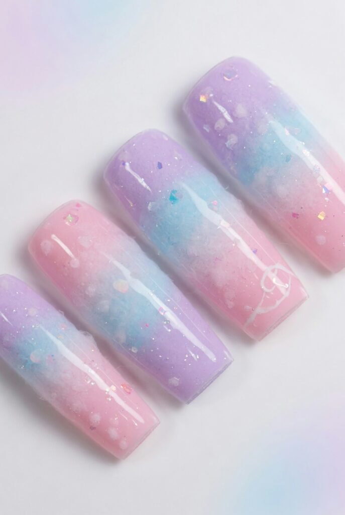 Cotton Candy Ombré Acrylics