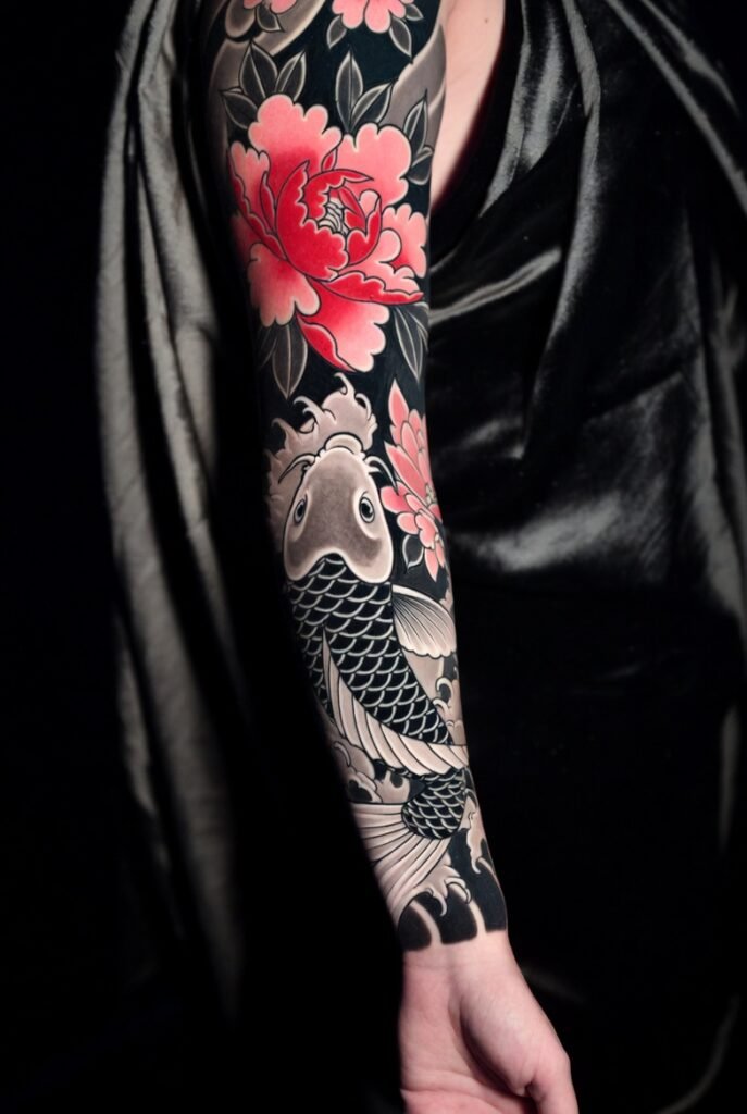 Minimalist Line-Art Floral Sleeve