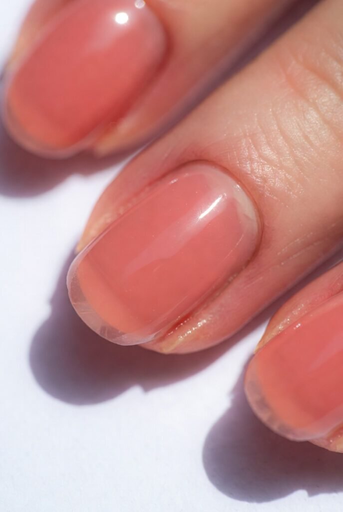 Peach Jelly Nails