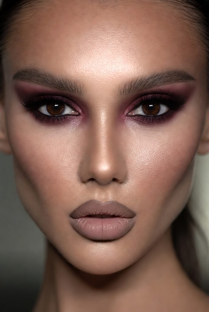 1. Classic Burgundy Smoky Eye