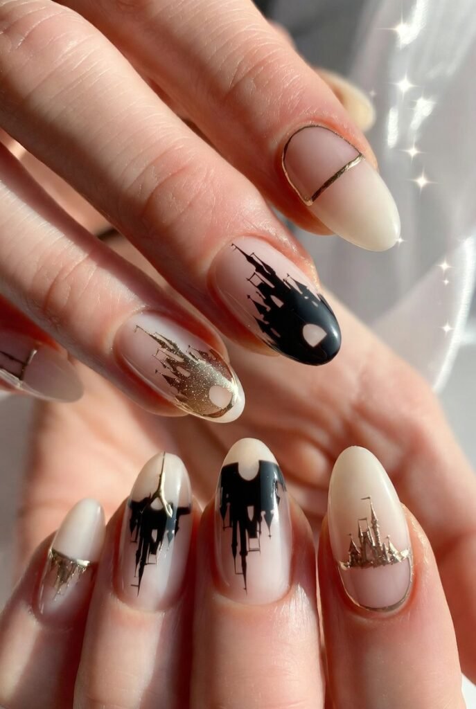 Embrace Negative Space with Castle Silhouettes