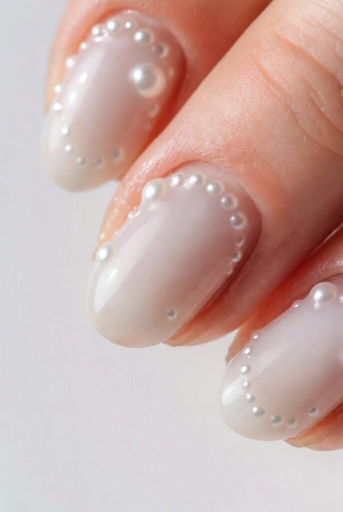5. Dainty Dots and Micro Pearl Embellishments: Texture That Whispers