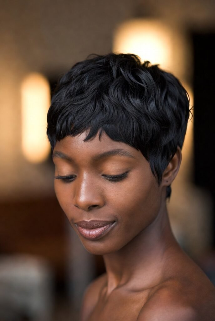 6. Asymmetric Bixie with Shaved Design