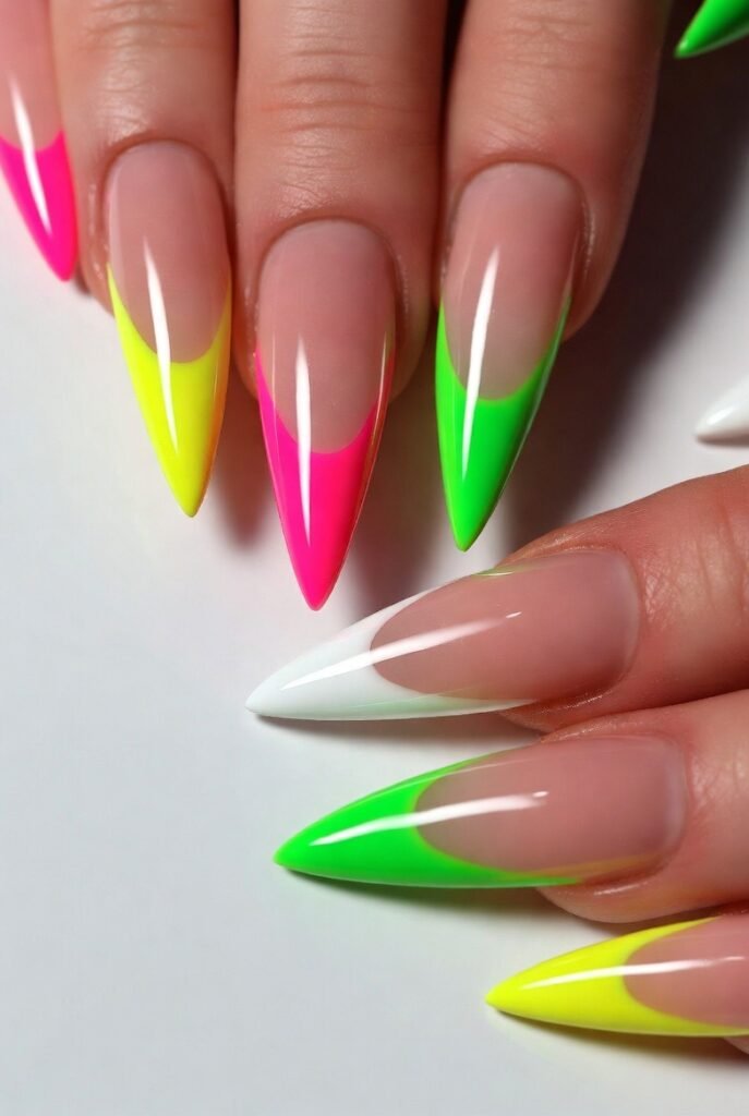 Neon French Tips