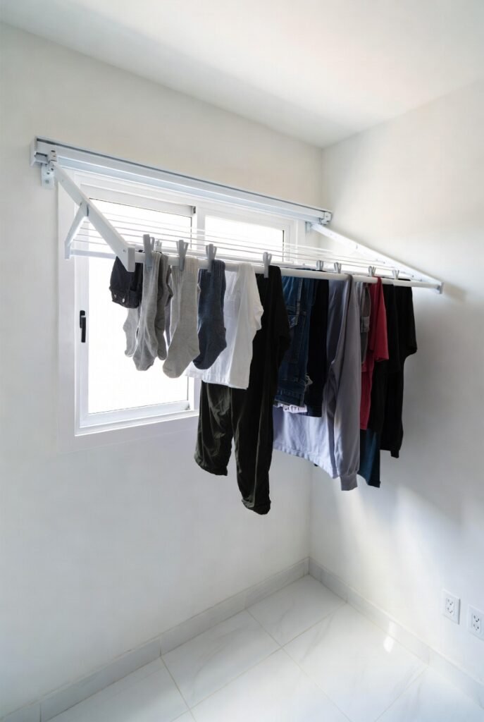 Idea #4: Install a Retractable Clothesline or Drying Rack