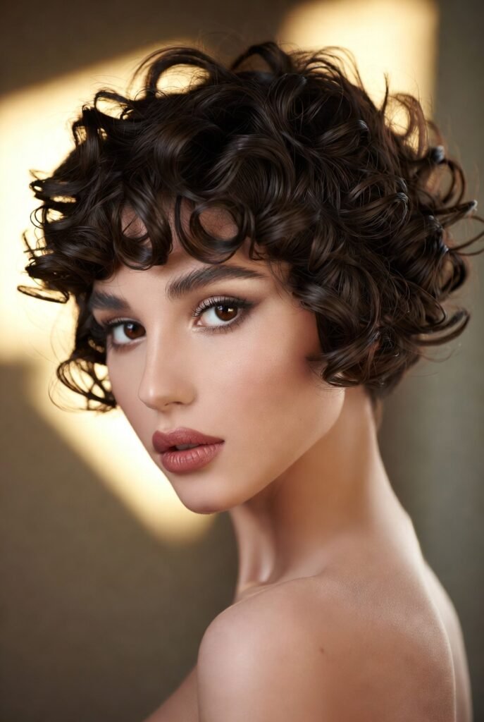 Finger-Wave Curly Pixie: Vintage Glam with Modern Ease