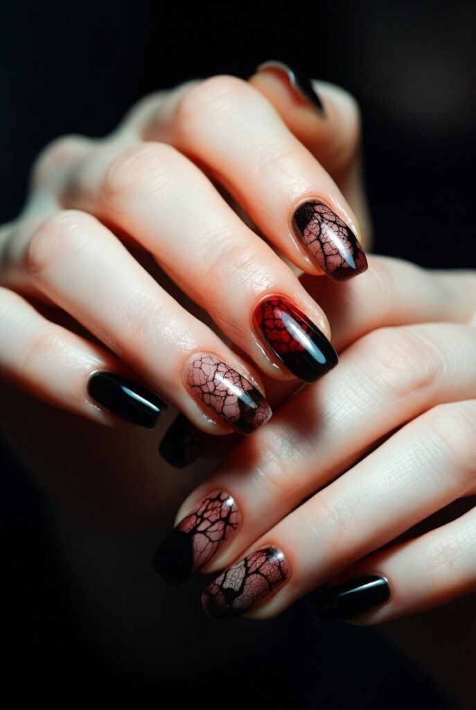Minimalist Single-Stroke Lace on Ring Fingers