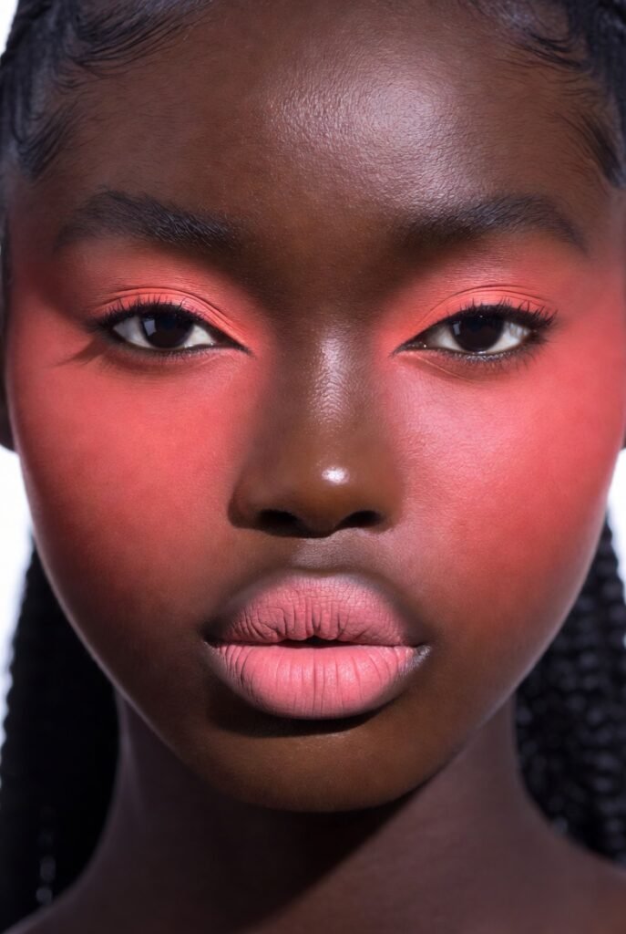 10. A Vibrant Neon Peach for Deep Skin Tones to Pop