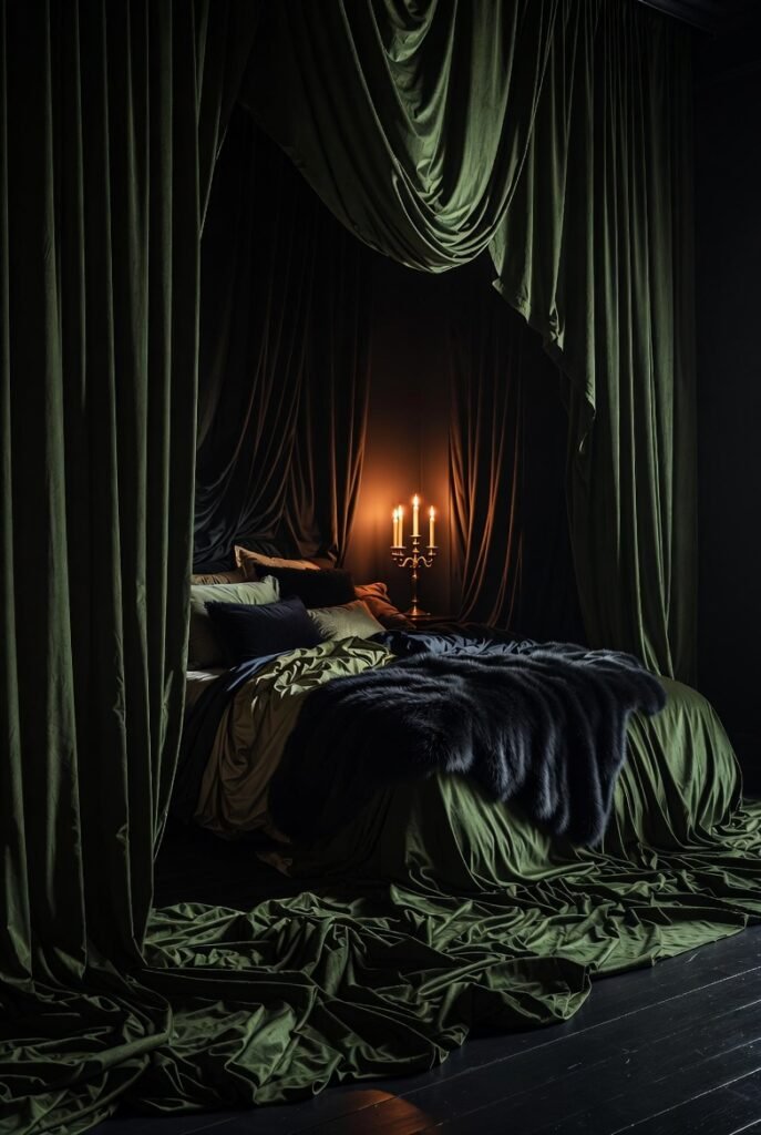 8. Choose Dark Wood or Black Furniture