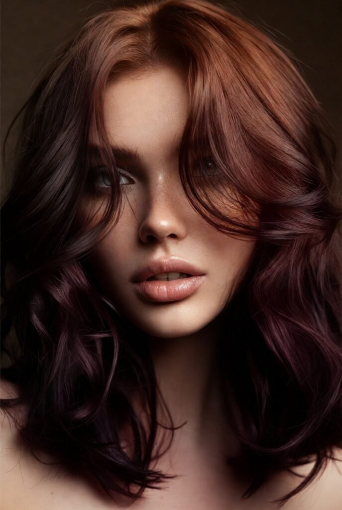 8. Mahogany and Burgundy Lowlights