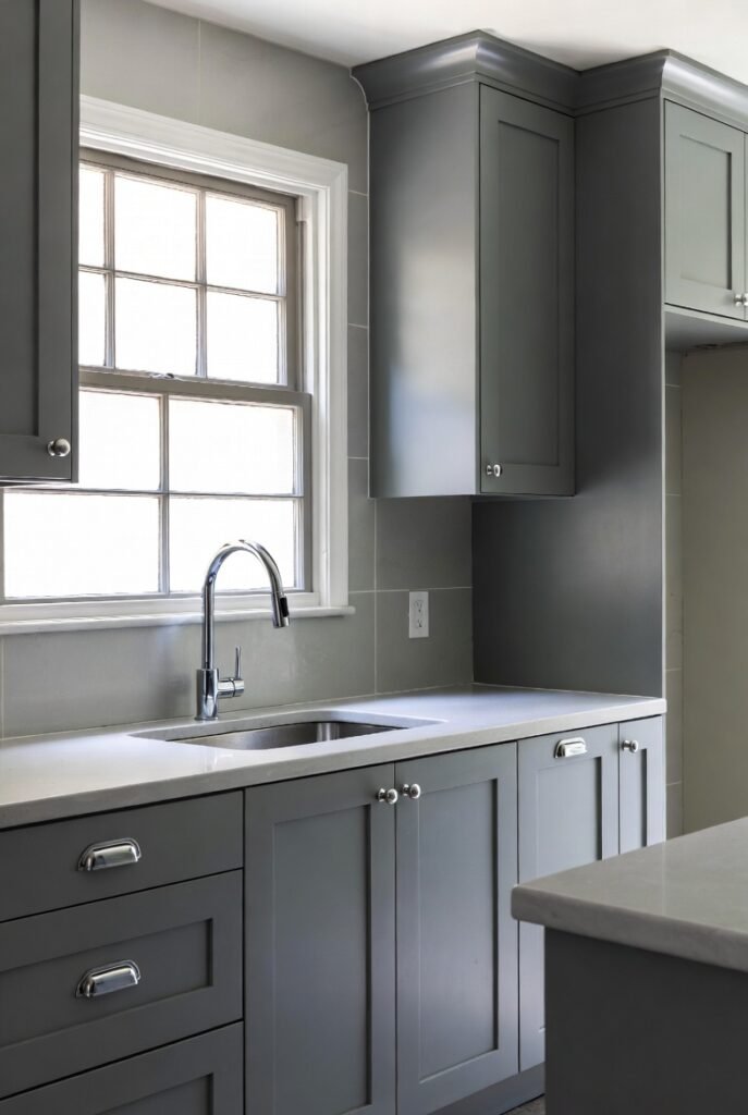 10. Matte Black Cabinets