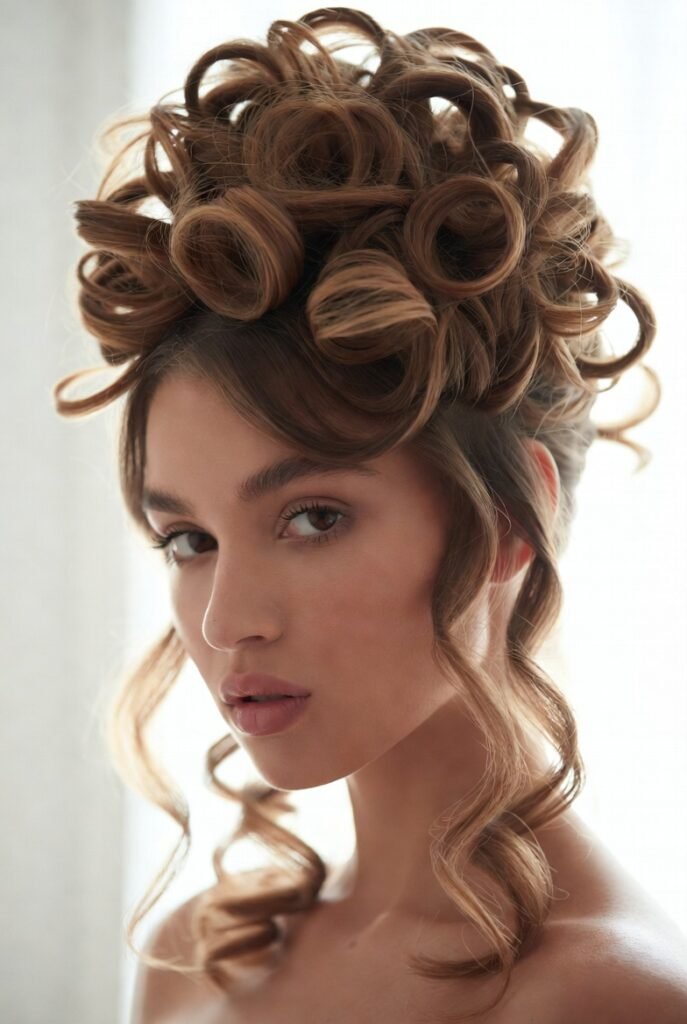 Bubble Ponytail with Braided Base