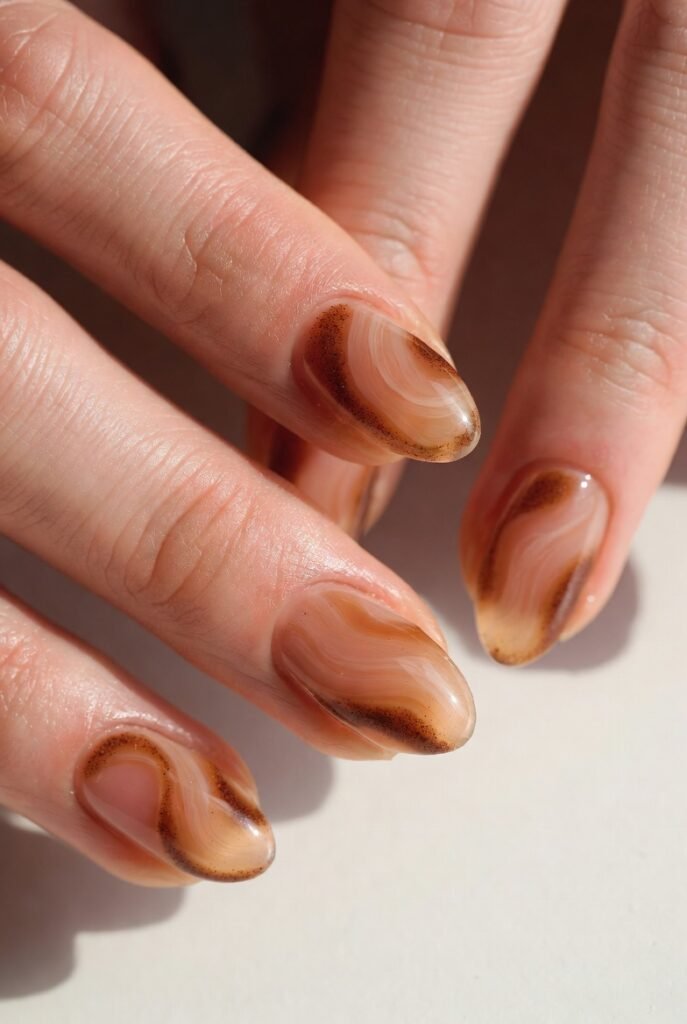 Cinnamon Swirl Glaze with Sheer Brown