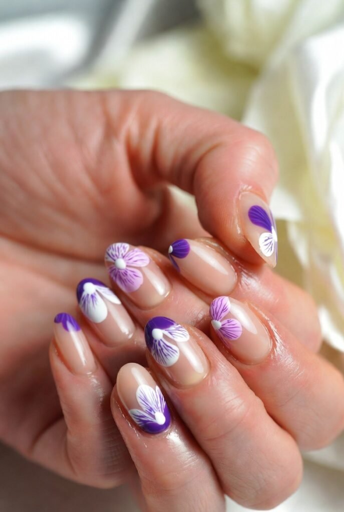 3. Lush Orchid Accent Nails