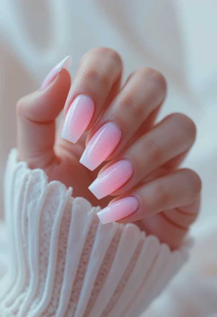 Classic Pink Center on Milky White Base