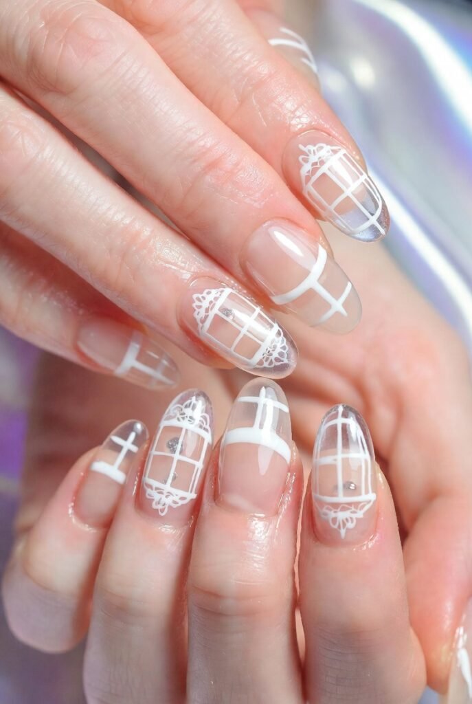 Sheer Lace Window Nails