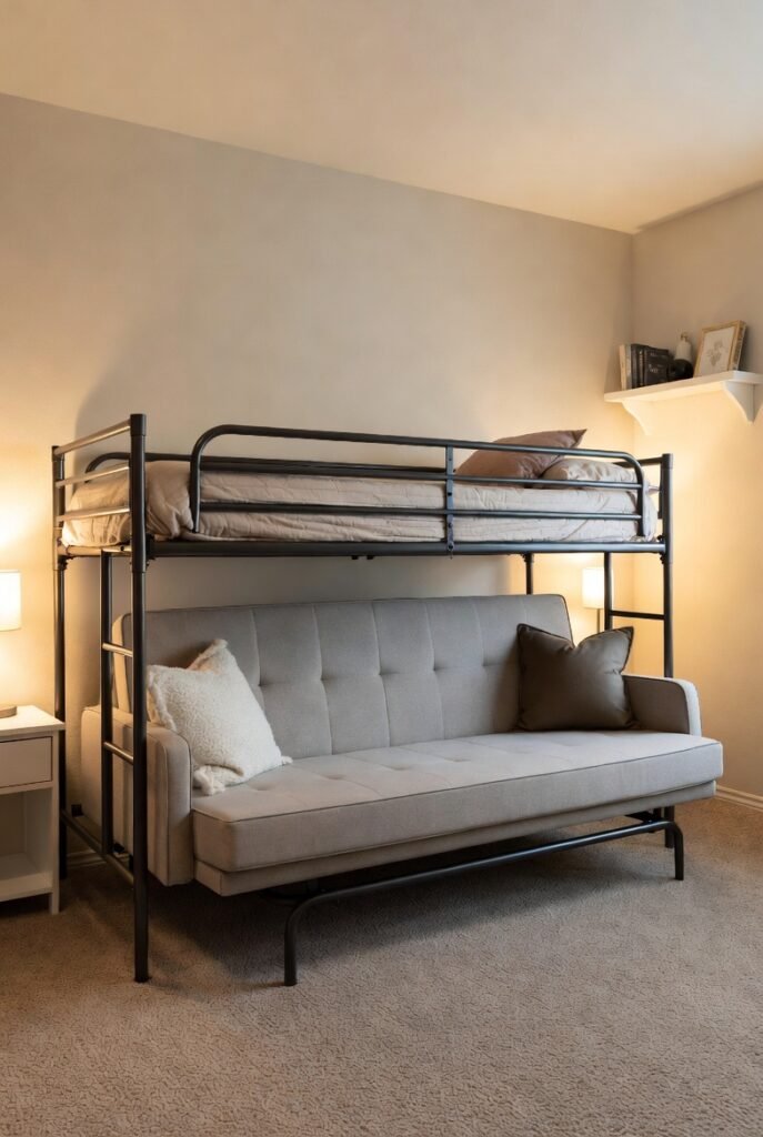 7. Futon Bunk Bed (Twin Over Futon)