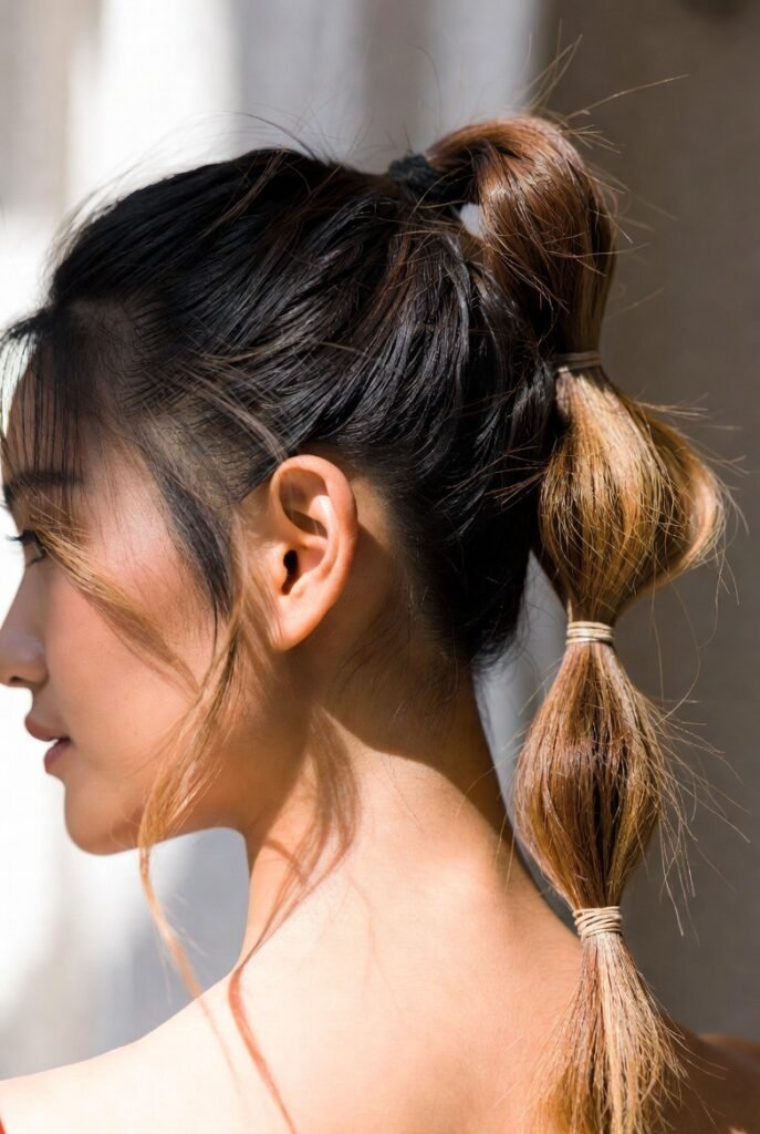14. The Braided Crown Ponytail