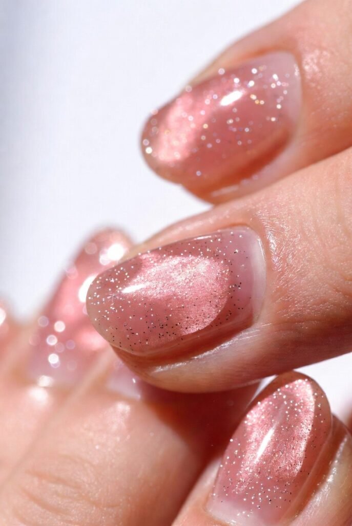 Jelly Pink with Micro Glitter Speckles