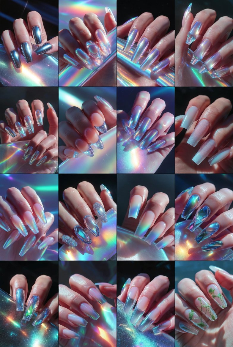 Close-up of stunning 2026 nail trend designs showcasing a bold and innovative variety of manicure styles including futuristic chrome finishes, abstract nail art, minimalist negative space, rich jewel tones, and cutting-edge textured patterns, perfect inspiration for embracing the future of bold and long-lasting nail beauty in 2026