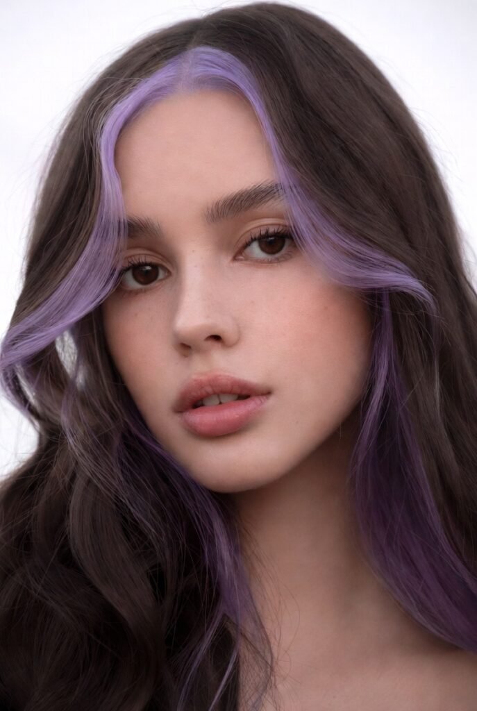 5. Espresso and Lavender Peekaboo Panels