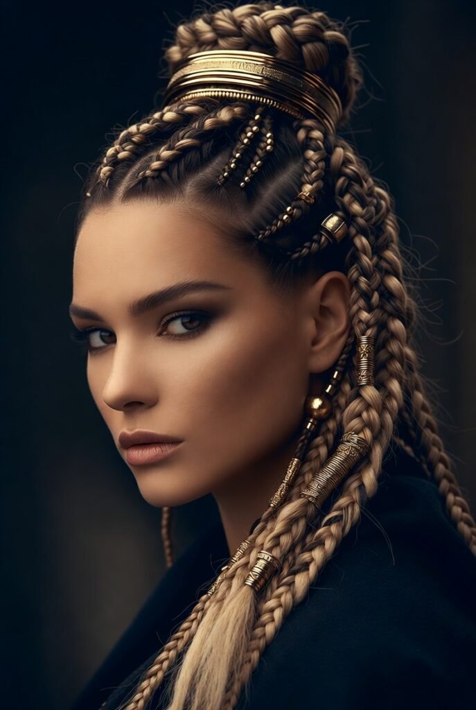 Senegalese Twists Half-Up Top Knot