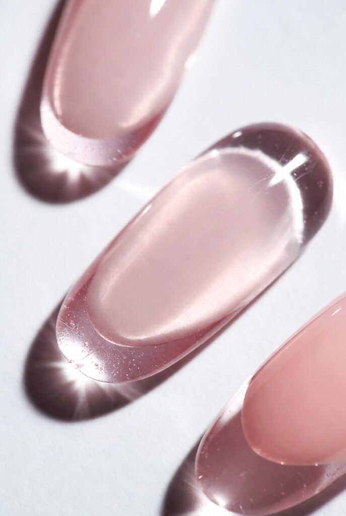 Pink Frosted Glass Acrylics