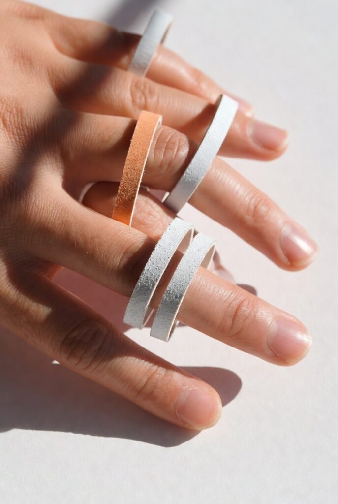 Nail File Strips Worn Like Rings