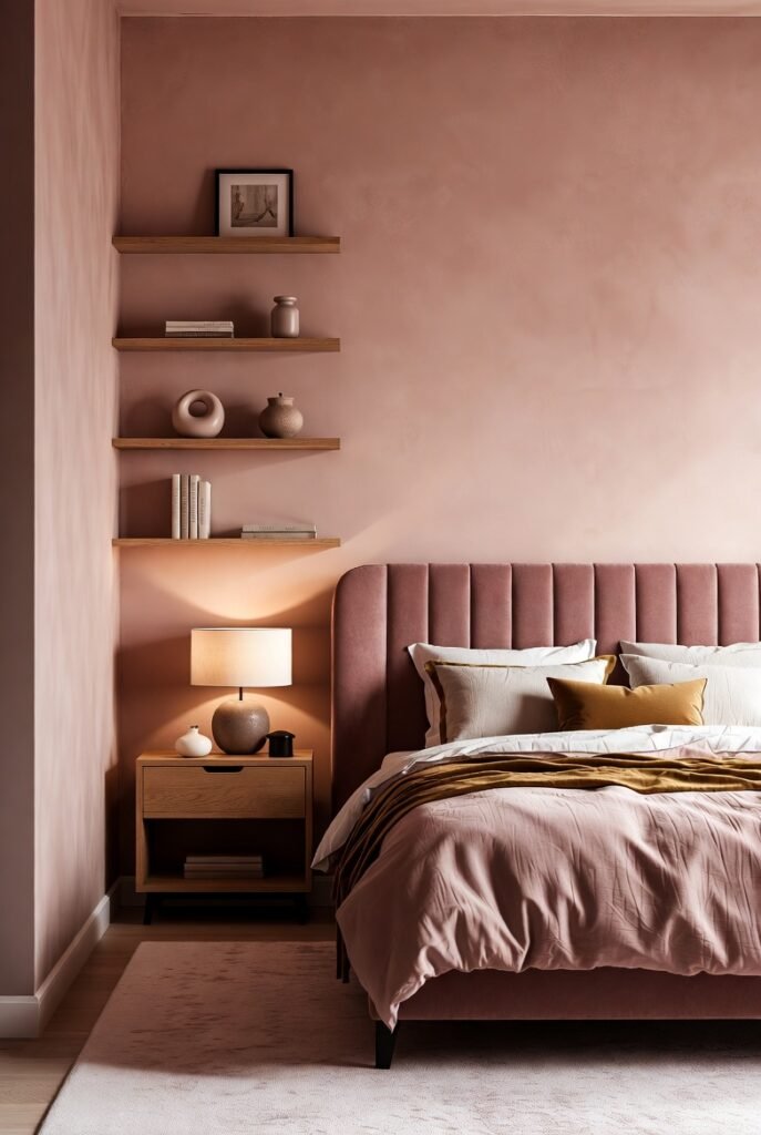 2. The Velvet Pink Headboard