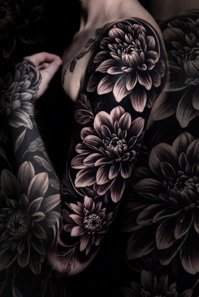 Sunflower and Vine Lower Arm Sleeve