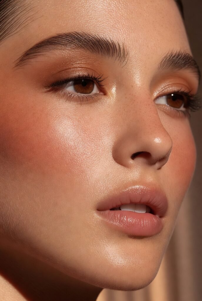 14. A Layered Combination of Peach Blush and Peach Bronzer